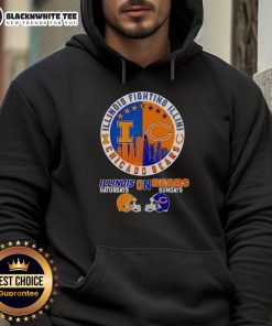 Top Illinois Fighting Illini and Chicago Bears skyline hoodie for stylish game day wear on Saturdays and Sundays.