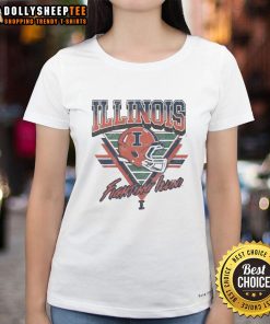 Vintage ladies tee featuring the Top Illinois Fighting Illini triangle logo in a stylish design for fans.