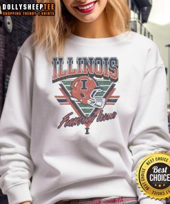 Vintage Top Illinois Fighting Illini triangle sweatshirt featuring bold team colors and logo for ultimate fan style.