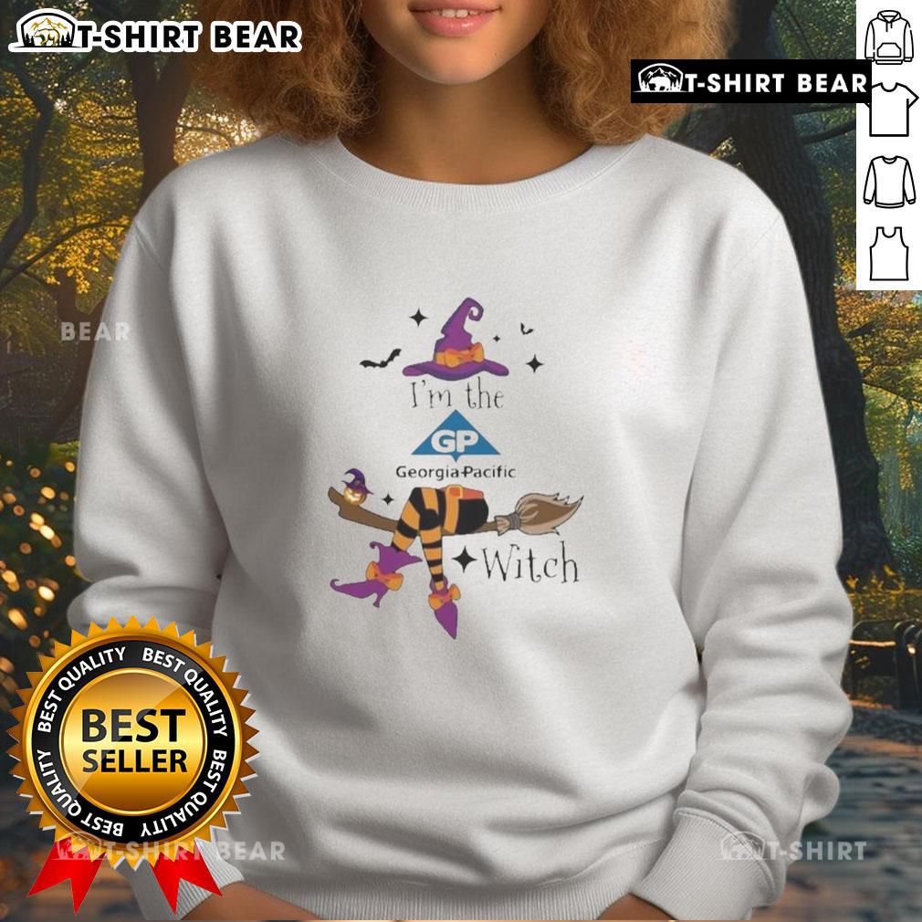 Top I'M The Georgia Witch Halloween Sweatshirt Alt Text: Cozy 'Top Im The Georgia Witch' Halloween sweatshirt featuring a spooky design, perfect for festive fall celebrations.