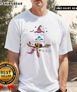 Alt Text: Top I'M The Georgia Witch Halloween T-Shirt featuring a spooky design, perfect for Halloween celebrations and witch fans.