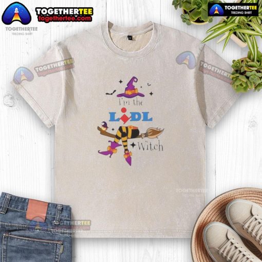 Top Im The Lidl Witch Halloween Washed T-Shirt featuring a spooky design perfect for Halloween festivities.