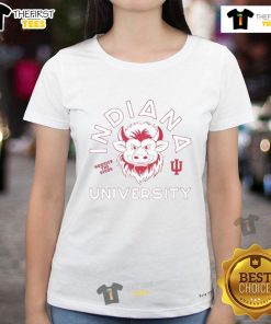 Top Indiana University Hoosier Bison 25 mascot ladies tee, perfect for fans showcasing school spirit and style.