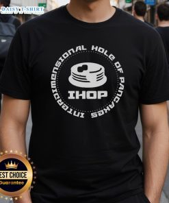 Top Interdimensional Hole Of Pancakes T-Shirt featuring a whimsical pancake design and vibrant colors, perfect for food lovers.