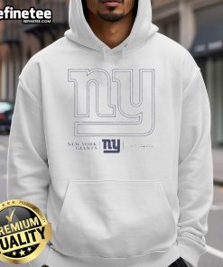 Alt Text: Top Jaxson Dart New York Giants tonal name and number signature hoodie in blue, perfect for fans and game day.