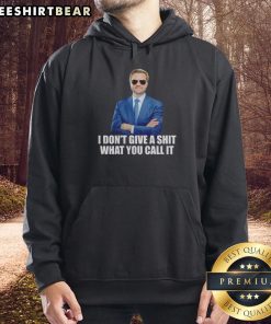 Top JD Vance I Don't Give A Shit What You Call It Hoodie in stylish black, perfect for casual wear and expressing bold statements.