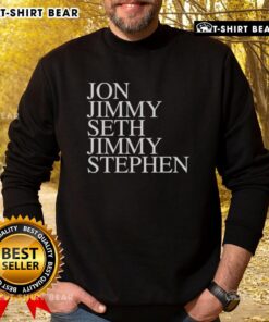 Top John Jimmy Seth Jimmy Stephen sweatshirt featuring vibrant colors and stylish design, perfect for casual wear.