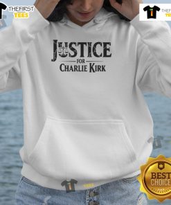 Top Justice for Charlie Kirk Statement Graphic Hoodie featuring bold text and vibrant colors, perfect for supporters.