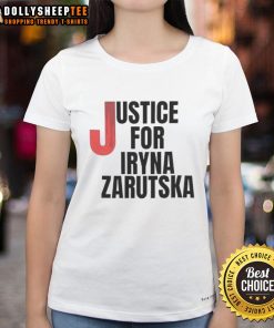 Top Justice for Iryna Zarutska Ladies Tee showcasing a stylish design supporting justice and advocacy for women's rights.