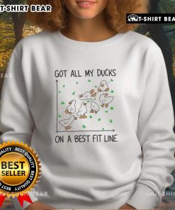 Top Kalirally Silly Duck sweatshirt featuring 'Got All My Ducks on a Best Fit Line' design, perfect for casual wear.
