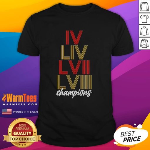 Top Kansas City Chiefs LVIII Stack Football T-Shirt featuring bold team graphics and vibrant colors for fans.
