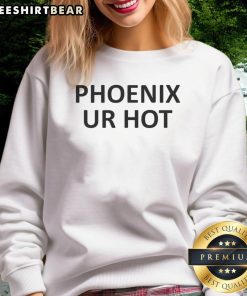 Katelyn Tarver in a stylish Phoenix UR hot sweatshirt, showcasing a trendy urban look perfect for casual outings.