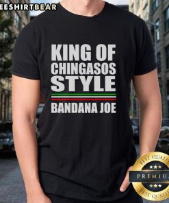 Alt Text: Top King Of Chingasos Bandana Joe T-Shirt featuring vibrant graphic design and bold colors for stylish streetwear.