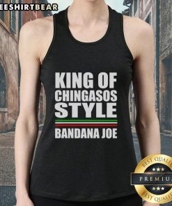 Alt Text: Top King of Chingasos Bandana Joe Tank Top featuring vibrant graphics and comfortable fit for casual wear.