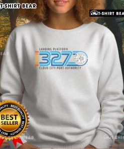 Alt Text: Cozy Top Landing Platform 327 Cloud City Port Authority sweatshirt featuring a stylish design perfect for casual wear.