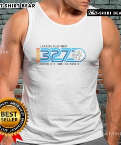 Top Landing Platform 327 at Cloud City Port Authority displayed on a stylish tank top for aviation enthusiasts.