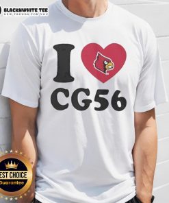Alt Text: Top Louisville Cardinals Carter Guillaume I Heart CG56 T-Shirt featuring vibrant graphics and team colors.