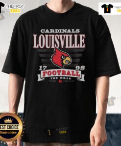 Top Louisville Cardinals Stripe Splash T-Shirt featuring vibrant stripes and team logo, perfect for fans and game days.