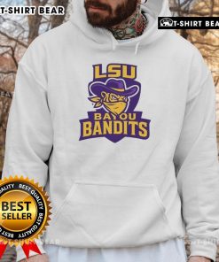 Top LSU Bayou Bandits logo hoodie featuring bold design and vibrant colors, perfect for fans and outdoor enthusiasts.