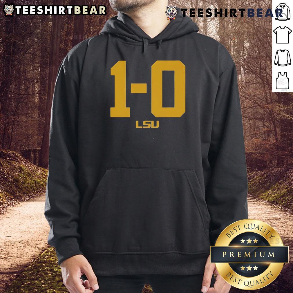 Top Lsu Football Tigers 1 0 Hoodie LSU Football Tigers 1-0 hoodie in vibrant colors, perfect for fans showcasing team spirit and style.