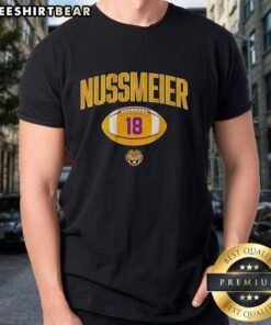 Alt Text: Vintage LSU Tigers Football Garrett Nussmeier T-Shirt showcasing team spirit and classic design for fans.