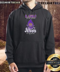 LSU Tigers hoodie featuring 'Top LSU Tigers in My Veins, Jesus in My Heart' design, perfect for passionate fans.