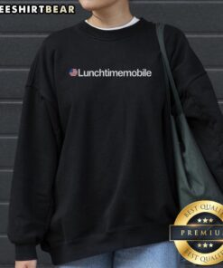 Alt Text: Comfortable 'Top-Lunchtimemobile' USA Flag Sweatshirt featuring a vibrant American flag design, perfect for casual wear.