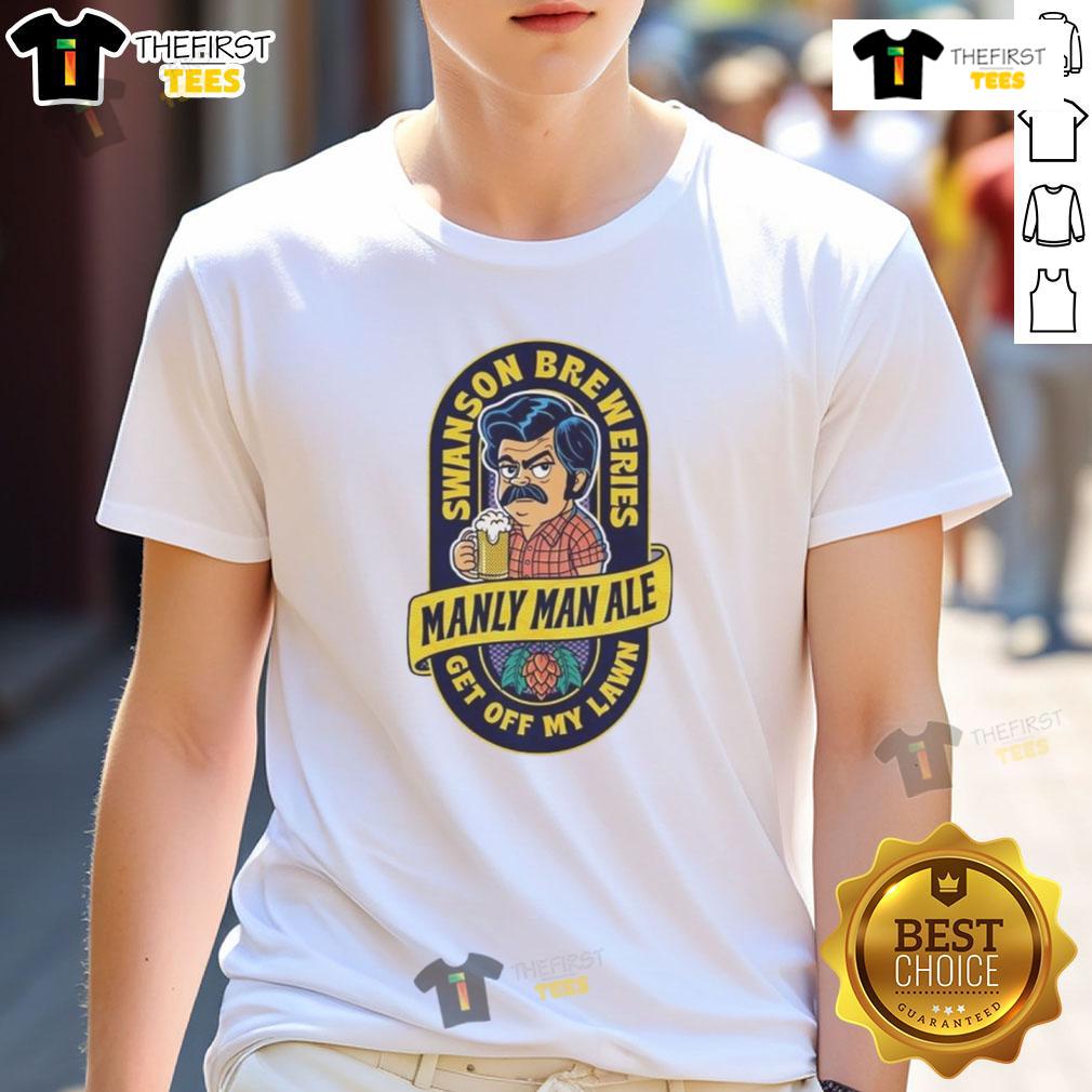 Top Manly Man Ale Swanson Breweries Get Off My Lawn Logo T Shirt Top Manly Man Ale Swanson Breweries Get Off My Lawn logo T-shirt featuring a bold graphic design for beer enthusiasts.