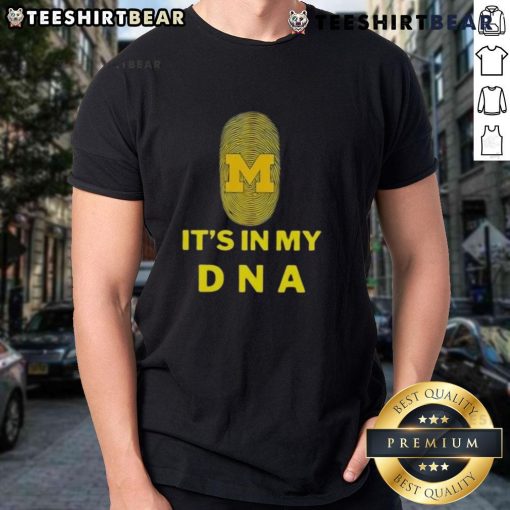 Top Michigan It's In My DNA T-Shirt featuring vibrant design, perfect for proud Michiganders and casual wear enthusiasts.