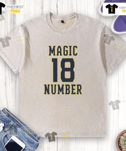 Top Milwaukee Brewers MLB Magic Number 18 washed t-shirt featuring team logo and sporty design for fans.