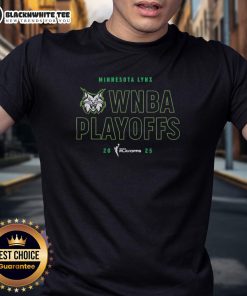 Alt Text: Top Minnesota Lynx 2025 WNBA Playoffs Logo T-Shirt featuring team colors and iconic logo, perfect for fans.