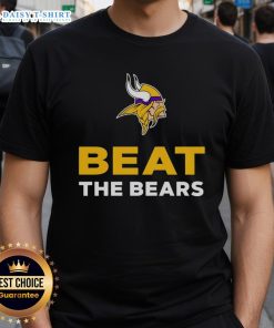 Top Minnesota Vikings Beat The Bears T-Shirt featuring team colors and logo, perfect for fans celebrating a victory.