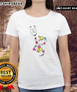Top Mr. DNA cartoon graphic on a science-themed ladies tee for science lovers, perfect for casual wear.
