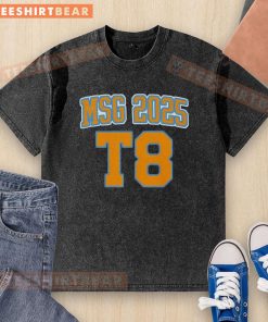 Top MSG 2025 T8 Washed T-Shirt in soft fabric, featuring a trendy design and comfortable fit for everyday wear.