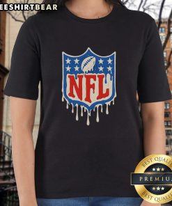 Top National Football League melting logo ladies tee in stylish design, perfect for NFL fans and casual wear.