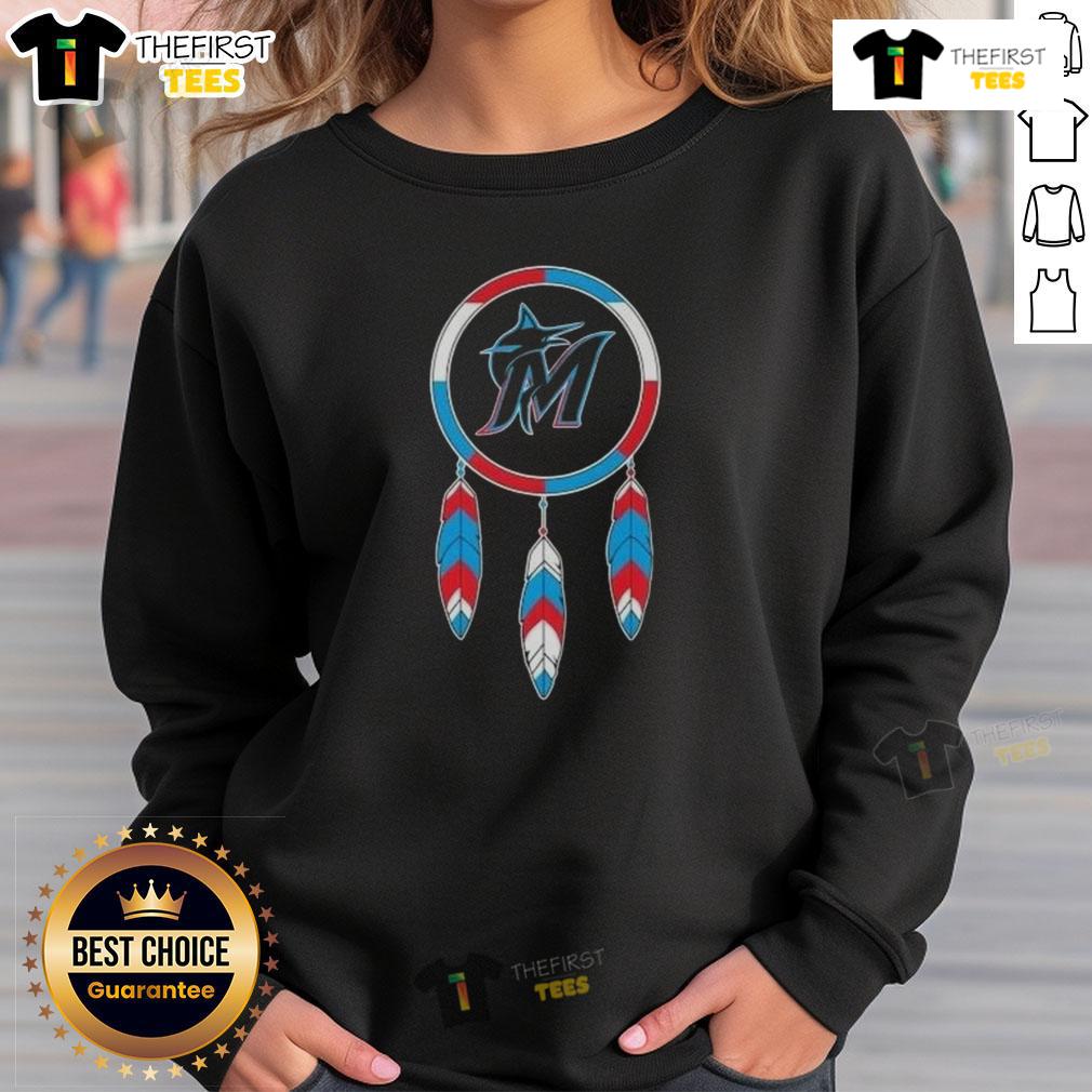Top Native American Indians X Miami Marlins Baseball Sweatshirt Top Native American Indians X Miami Marlins baseball sweatshirt featuring vibrant team colors and unique design.