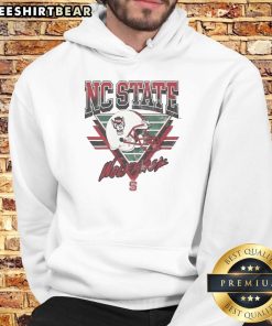 Vintage NC State Wolfpack Triangle Hoodie featuring classic logo and stylish design for fans and alumni.
