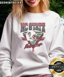 Alt Text: Vintage NC State Wolfpack sweatshirt featuring retro design, perfect for fans and casual wear.