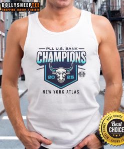 2025 Top New York Atlas Lacrosse Champions tank top featuring bold graphics and vibrant team colors.
