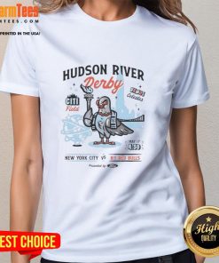 Excited fans in Ladies Tee at the Hudson River Derby between New York City FC and New York Red Bulls at Citi Field.