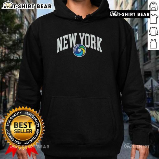 Top New York Cosmos Arc Hoodie showcasing vibrant design and comfortable fit for fans of the legendary soccer team.