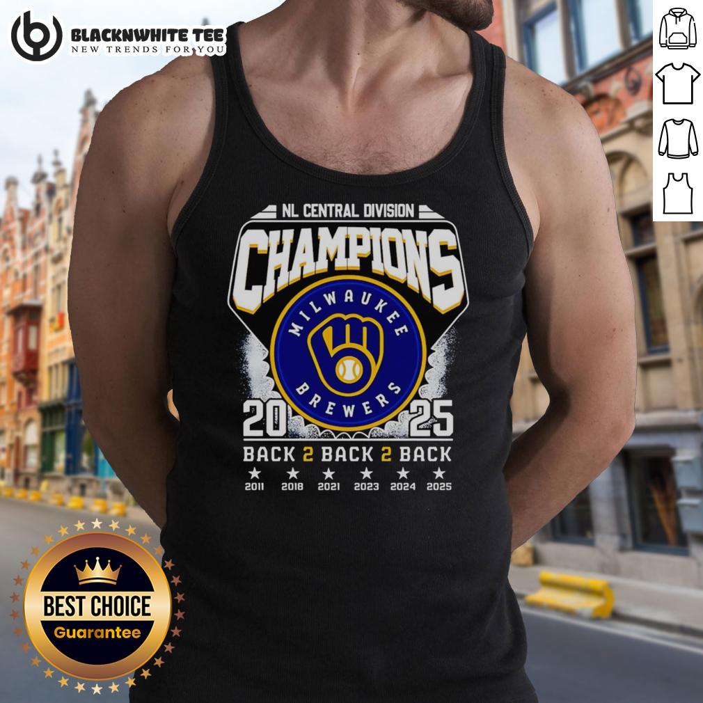 Top Nl Central Division Champions 2025 Milwaukee Brewers Tank Top