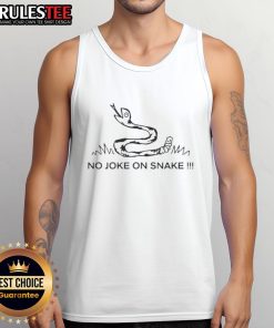 Top No Joke On Snake Logo Meme Tank Top featuring a bold snake graphic and humorous text, perfect for meme lovers.