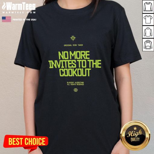 Top No More Invites To The Cookout Ladies Tee in vibrant colors, perfect for fun summer gatherings and casual wear.