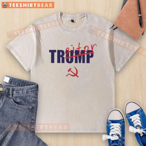 Top Not Trump Traitor washed t-shirt featuring a bold graphic design, perfect for political statement wear.