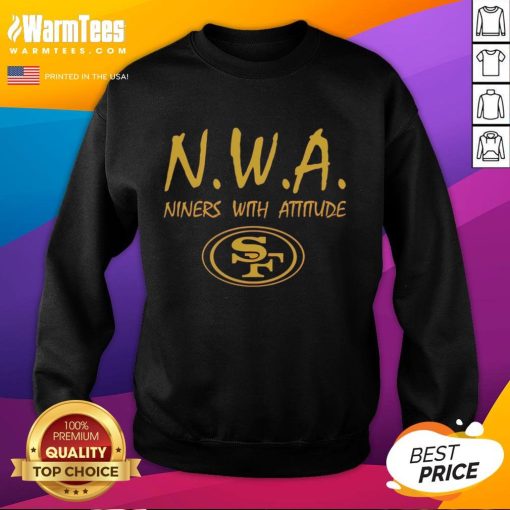 Cozy sweatshirt featuring San Francisco 49ers logo, part of the Top NWA Nines With Attitude collection.