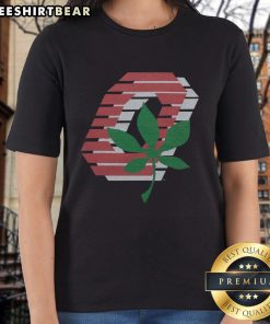 Top Ohio State Buckeye Leaf Ladies Tee featuring a stylish design for Ohio State fans, perfect for game day.