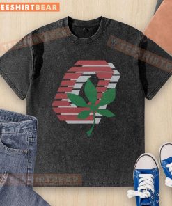 Top Ohio State Buckeye Leaf washed t-shirt featuring a vibrant leaf design, perfect for fans and casual wear.