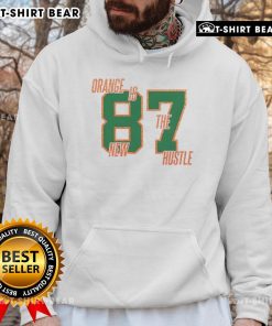 Top Orange Is The New Hustle 87 Hoodie featuring a stylish design, perfect for casual wear and street fashion.