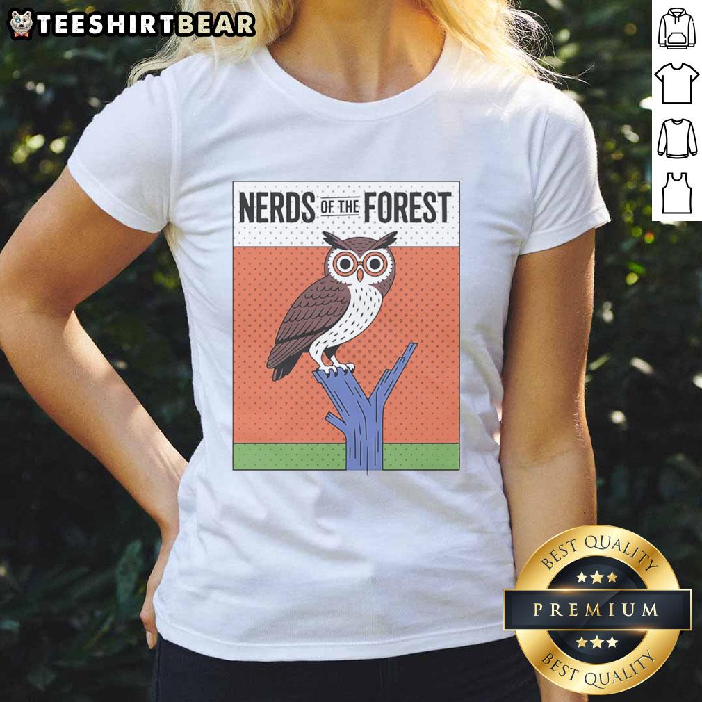 Top Owl Nerds Of The Forest Ladies Tee Top Owl Nerds of the Forest Ladies Tee featuring a whimsical owl design, perfect for nature lovers and owl enthusiasts.
